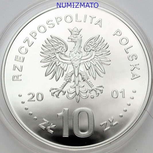 10 zł 2001 r. - Jan III Sobieski - PÓŁPOSTAĆ - Poczet Królów i Książąt Polskich