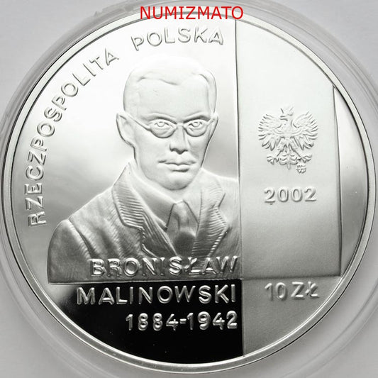 10 zł 2002 r. - Bronisław Malinowski - Polscy Podróżnicy i Badacze