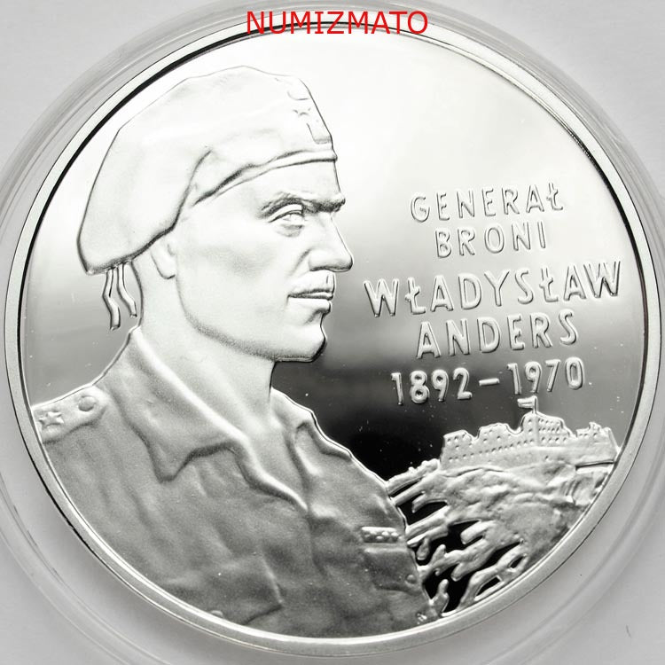10 zł 2002 r. - Generał broni Władysław Anders