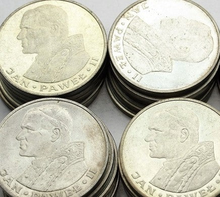 10 x 1000 zł 1982 Jan Paweł II zestaw SREBRO A inwestycja Monety bulionowe