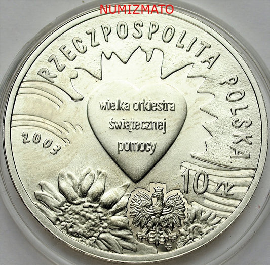 10 zł 2003 r. - WOŚP - 10 lat Wielkiej Orkiestry Świątecznej Pomocy