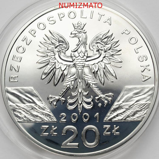20 zł 2001 r. - Paź królowej (Papilio machaon) - Zwierzęta Świata