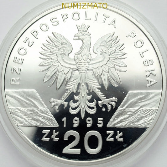 20 zł 1995 r. - Sum (Silurus galanis), Zwierzęta Świata