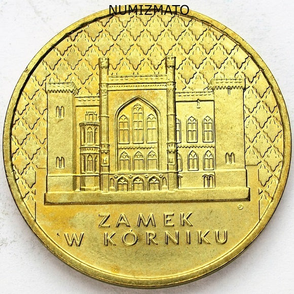 2 zł 1998 r. - Zamek w Kórniku - Zamki i Pałace w Polsce, dwa złote NG
