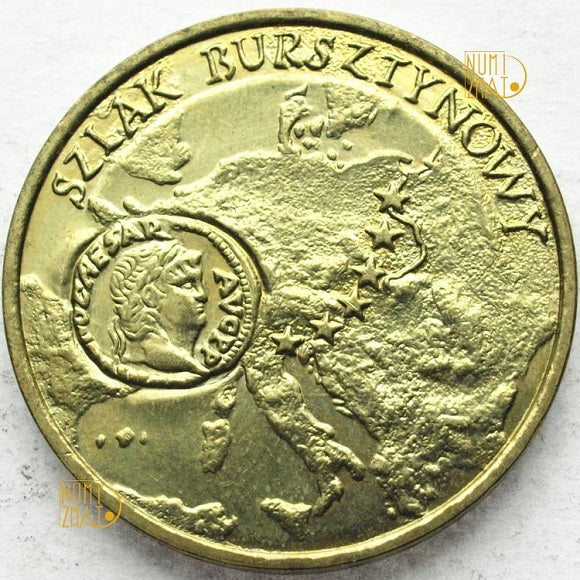 2 zł 2001 r. - Szlak Bursztynowy, dwa złote NG