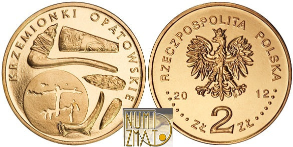2 zł 2012 r. - Krzemionki Opatowskie, Zabytki Kultury Materialnej w Polsce, dwa złote NG