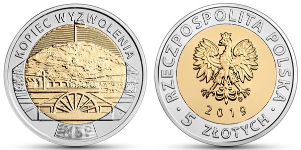 5 zł 2019 r. - Kopiec Wyzwolenia - Odkryj Polskę (9)