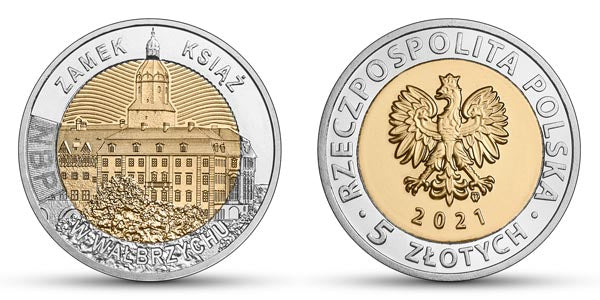 5 zł 2021 r. - Zamek Książ w Wałbrzychu - Odkryj Polskę (13)