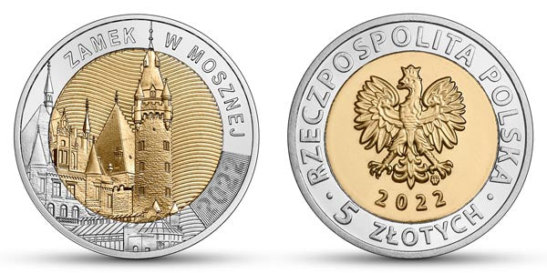 5 zł 2022 r. - Zamek w Mosznej - Odkryj Polskę (14)