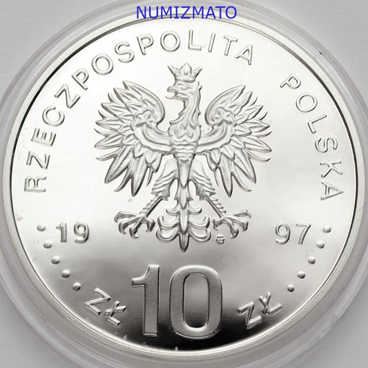 10 zł 1997 r. - Stefan Batory - PÓŁPOSTAĆ - Poczet Królów i Książąt Polskich