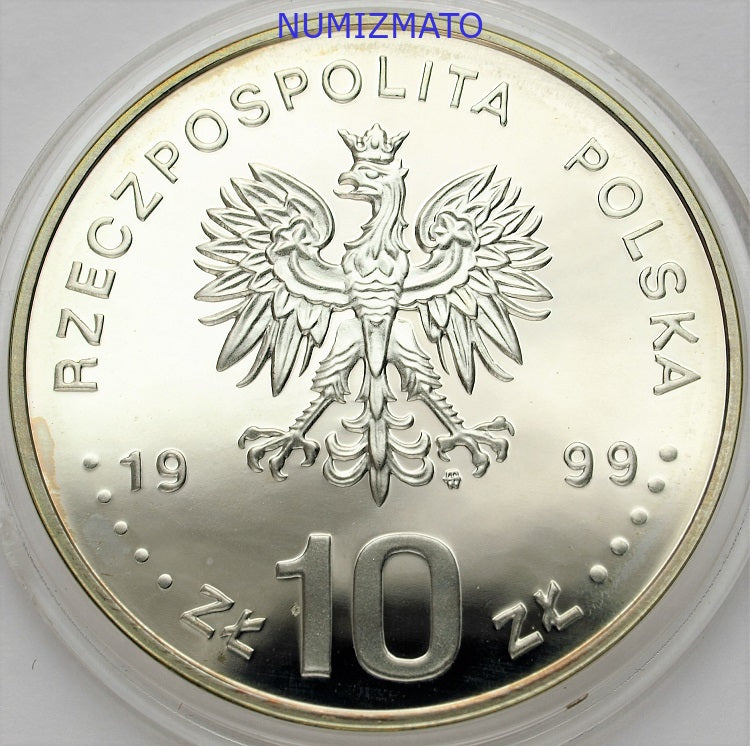 10 zł 1999 r. - Akademia Krakowska - 600-lecie odnowienia Akademii Krakowskiej