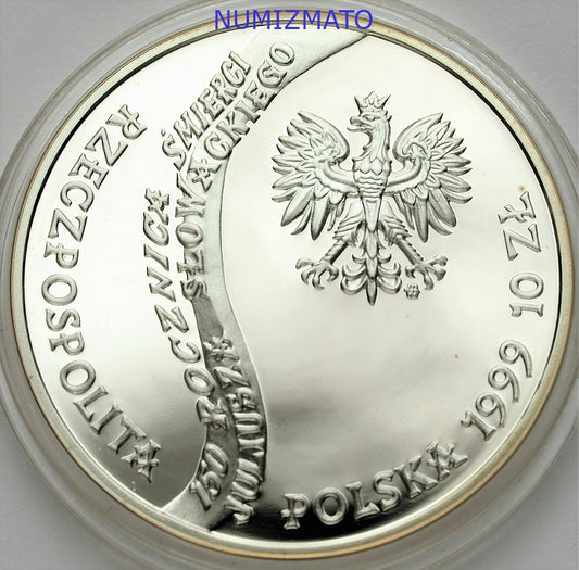 10 zł 1999 r. - Juliusz Słowacki - 150. rocznica śmierci
