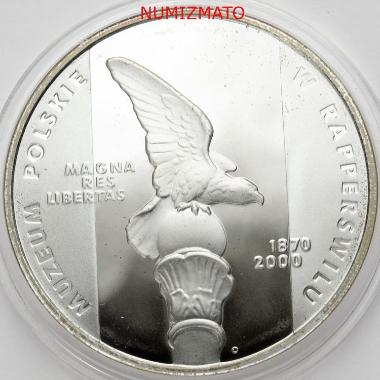 10 zł 2000 r. - Muzeum Polskie w Rapperswilu - 130. rocznica powstania