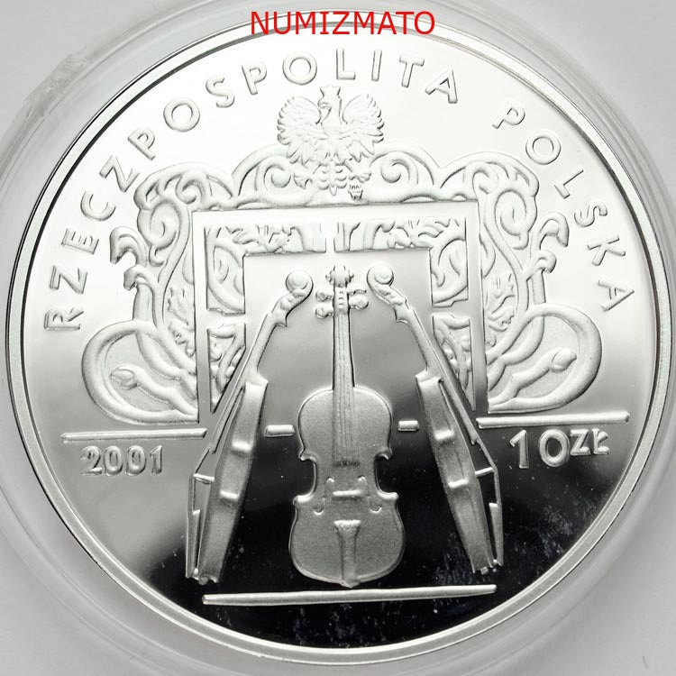 10 zł 2001 r. - Henryk Wieniawski - XII Międzynarodowy Konkurs im. Henryka Wieniawskiego