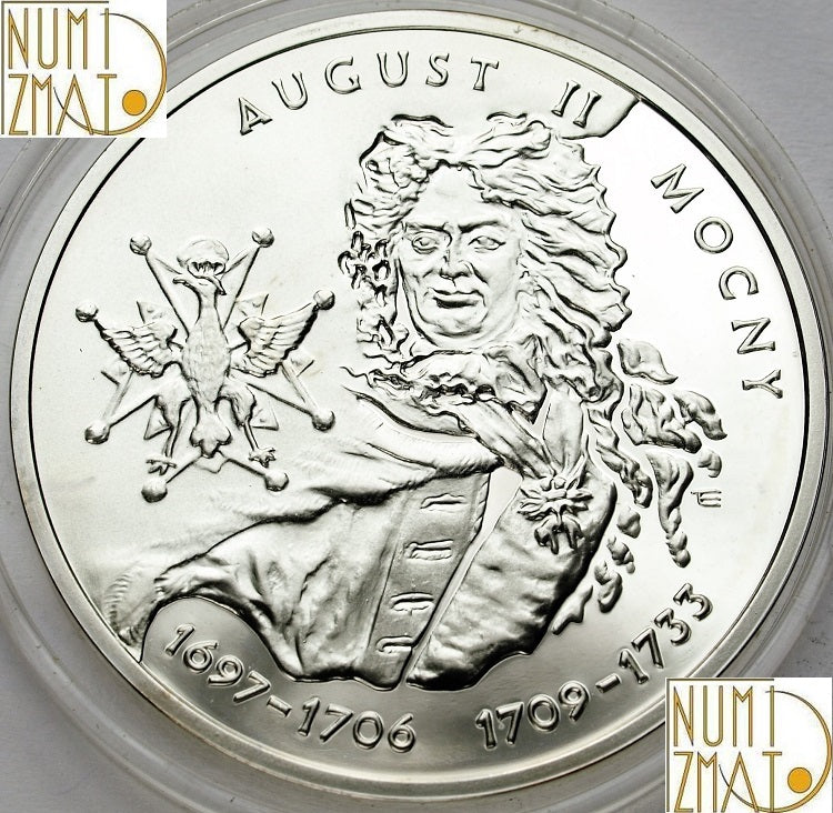 10 zł 2002 r. - August II Mocny - POPIERSIE - Poczet Królów i Książąt Polskich