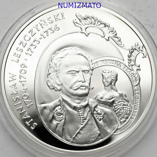 10 zł 2003 r. - POPIERSIE - Stanisław Leszczyński - Poczet królów i książąt polskich