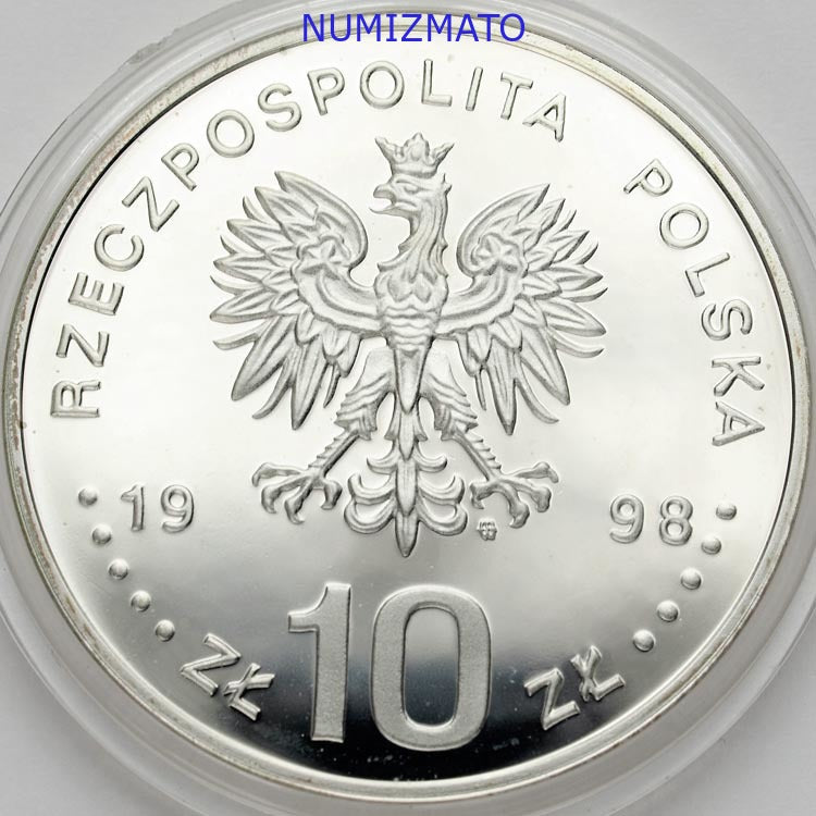 10 zł 1998 r. - Zygmunt III Waza - POPIERSIE - Poczet Królów i Książąt Polskich