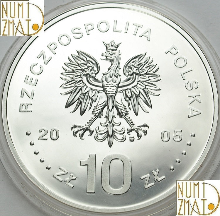 10 zł 2005 r. - August II Mocny, PÓŁPOSTAĆ, Poczet Królów i Książąt Polskich