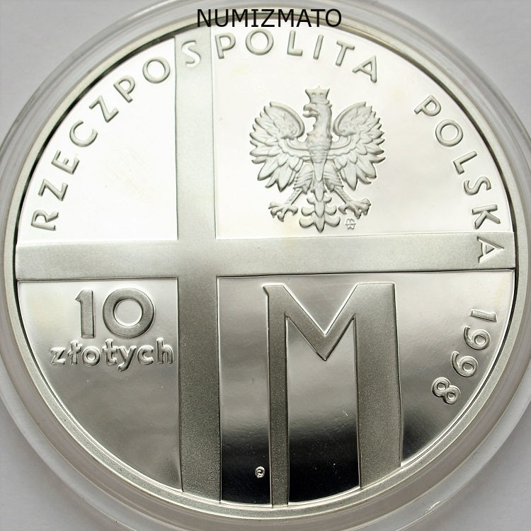 10 zł 1998 r. - Jan Paweł II - 20-lecie pontyfikatu