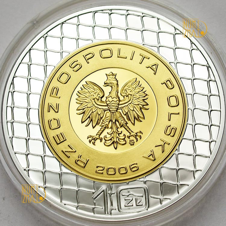 10 zł 2006 r. - Niemcy 2006 (platerowana złotem) - Mistrzostwa Świata w Piłce Nożnej