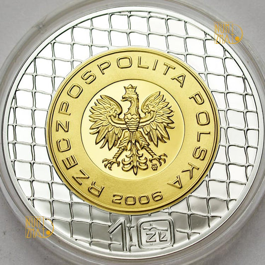 10 zł 2006 r. - Niemcy 2006 (platerowana złotem) - Mistrzostwa Świata w Piłce Nożnej
