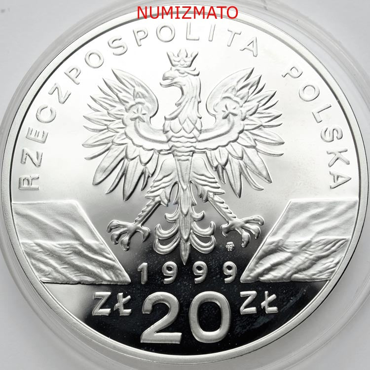 20 zł 1999 r. - Wilk Wilki (Canis Lupus) - Zwierzęta Świata