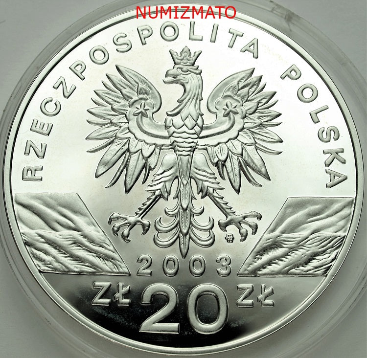 20 zł 2003 r. - Węgorz europejski (Anguilla anguilla) - Zwierzęta Świata