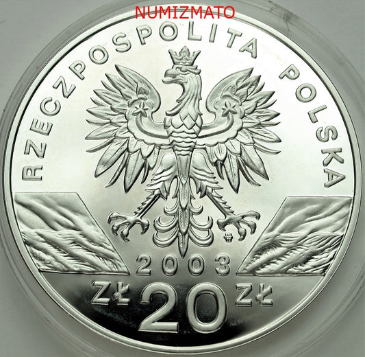 20 zł 2003 r. - Węgorz europejski (Anguilla anguilla) - Zwierzęta Świata