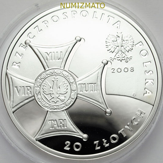 20 zł 2008 r. - Niepodległość - 90. rocznica odzyskania niepodległości