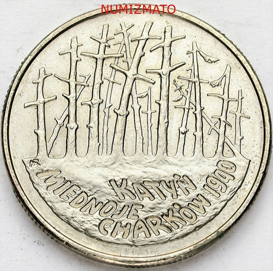 2 zł 1995 r. - Katyń - Miednoje - Charków 1940, dwa złote MN