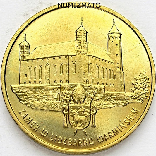2 zl 1996 r. - Zamek w Lidzbarku Warmińskim, Lidzbark warmiński, dwa złote NG