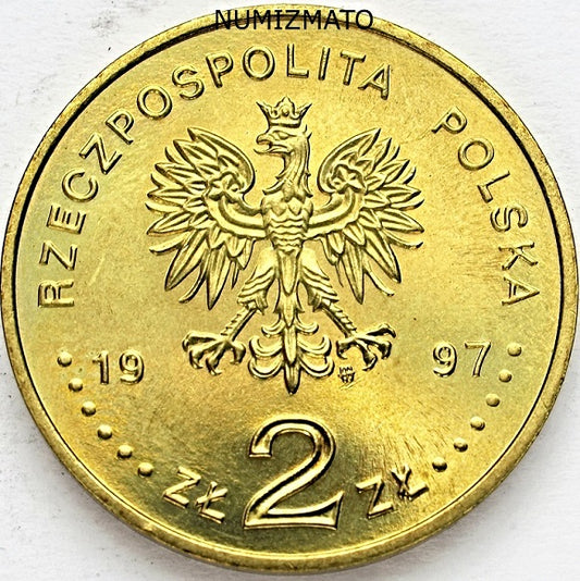 2 zł 1997 r. - Paweł Strzelecki, 200-lecie urodzin Pawła Edmunda Strzeleckiego - Polscy Podróżnicy i Badacze, dwa złote NG