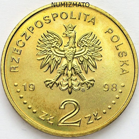 2 zł 1998 r. - NIepodległość 1918 - 80. rocznica odzyskania przez Polskę niepodległości, dwa złote NG