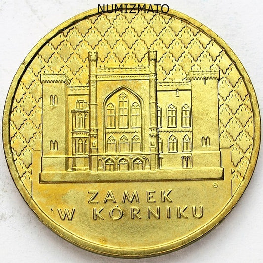 2 zł 1998 r. - Zamek w Kórniku - Zamki i Pałace w Polsce, dwa złote NG