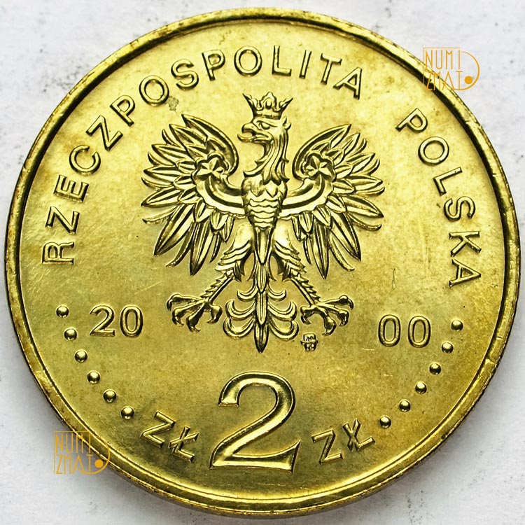 2 zł 2000 r. - Wrocław - 1000-lecie Wrocławia, dwa złote NG