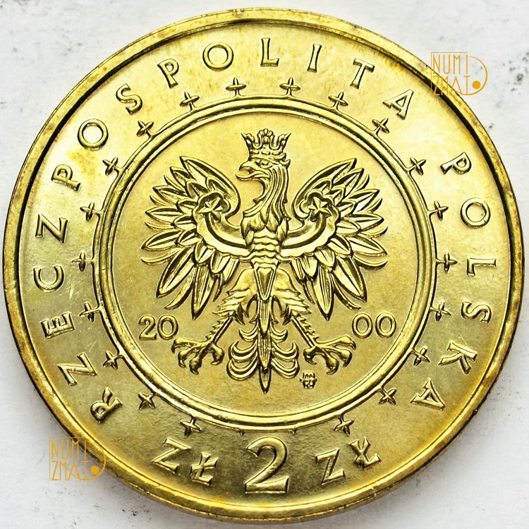 2 zł 2000 r. - Wilanów - Pałac w Wilanowie, dwa złote NG