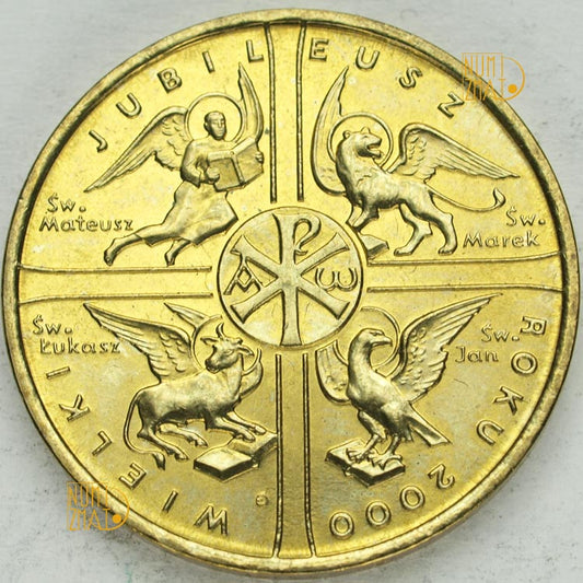 2 zł 2000 r. - Wielki Jubileusz Roku 2000, dwa złote NG