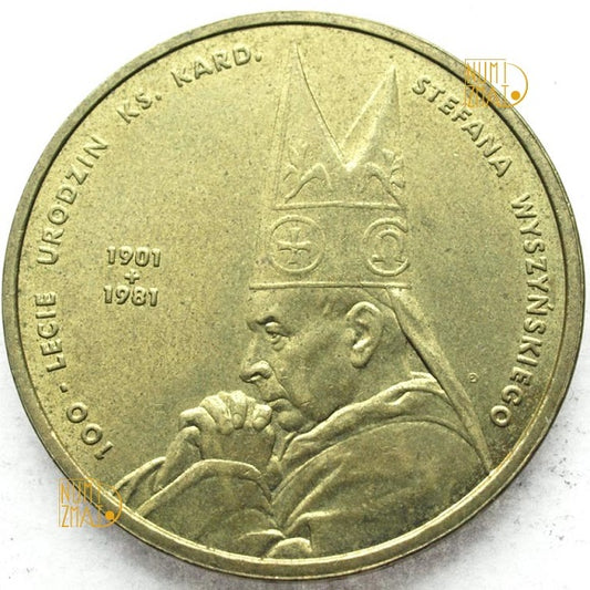 2 zł 2001 r. - Stefan Wyszyński - 100. rocznica urodzin kardynała Stefana Wyszyńskiego, dwa złote NG