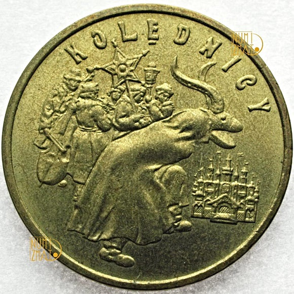 2 zł 2001 r. - Kolędnicy - Polski rok obrzędowy, dwa złote NG