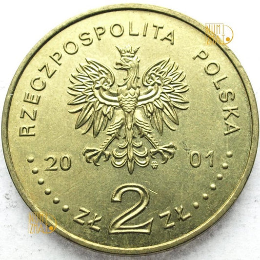 2 zł 2001 r. - Szlak Bursztynowy, dwa złote NG