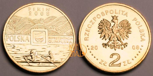 2 zł 2008 r. - Pekin 2008 - Igrzyska XXIX Olimpiady, dwa złote NG
