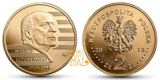 2 zł 2013 r. - Witold Lutosławski (1913-1994), dwa złote NG