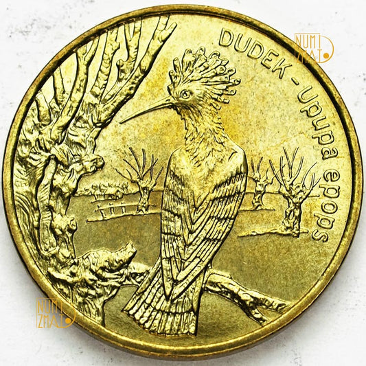 2 zł 2000 r. - Dudek (pupa epops) - Zwierzęta Świata, dwa złote NG