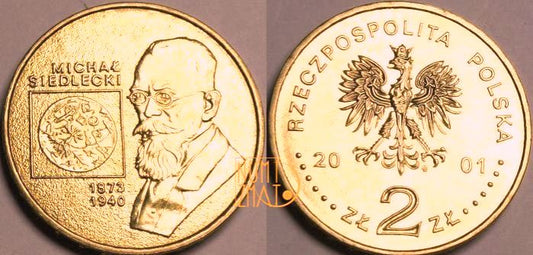 2 zł 2001 r. - Michał Siedlecki - Polscy Podróżnicy i Badacze, dwa złote NG