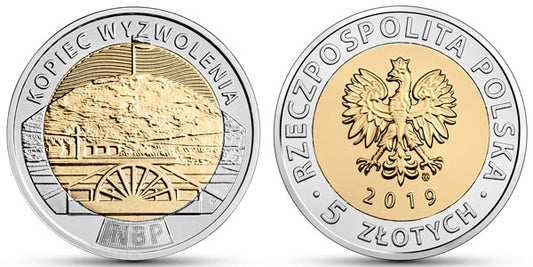 5 zł 2019 r. - Kopiec Wyzwolenia - Odkryj Polskę (9)