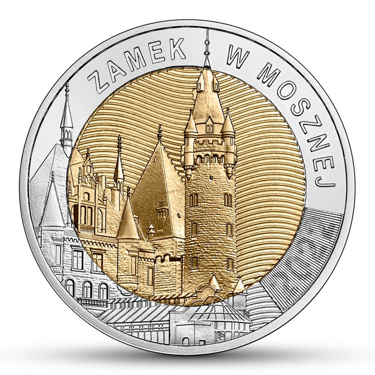 5 zł 2022 r. - Zamek w Mosznej - Odkryj Polskę (14)