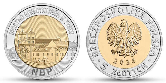 5 zł 2024 r. - Opactwo Benedyktynów w Tyńcu - Odkryj Polskę (18)