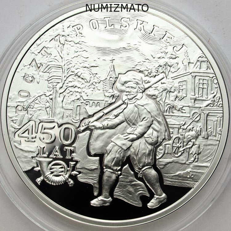 10 zł 2008 r. - Poczta Polska - 450 lat Poczty Polskiej